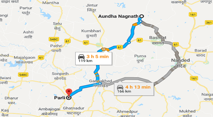 Aundha Nagnath To Parli