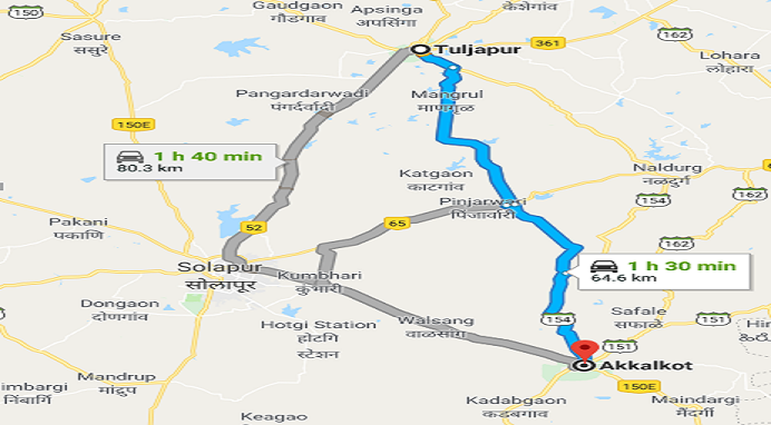 Tuljapur To Akkalkot